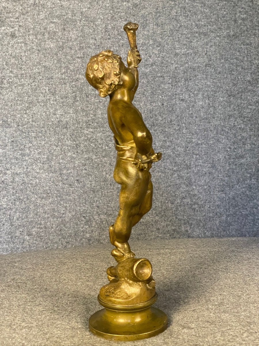 Bacchus Child, Bronze By Marcel Debut-photo-2