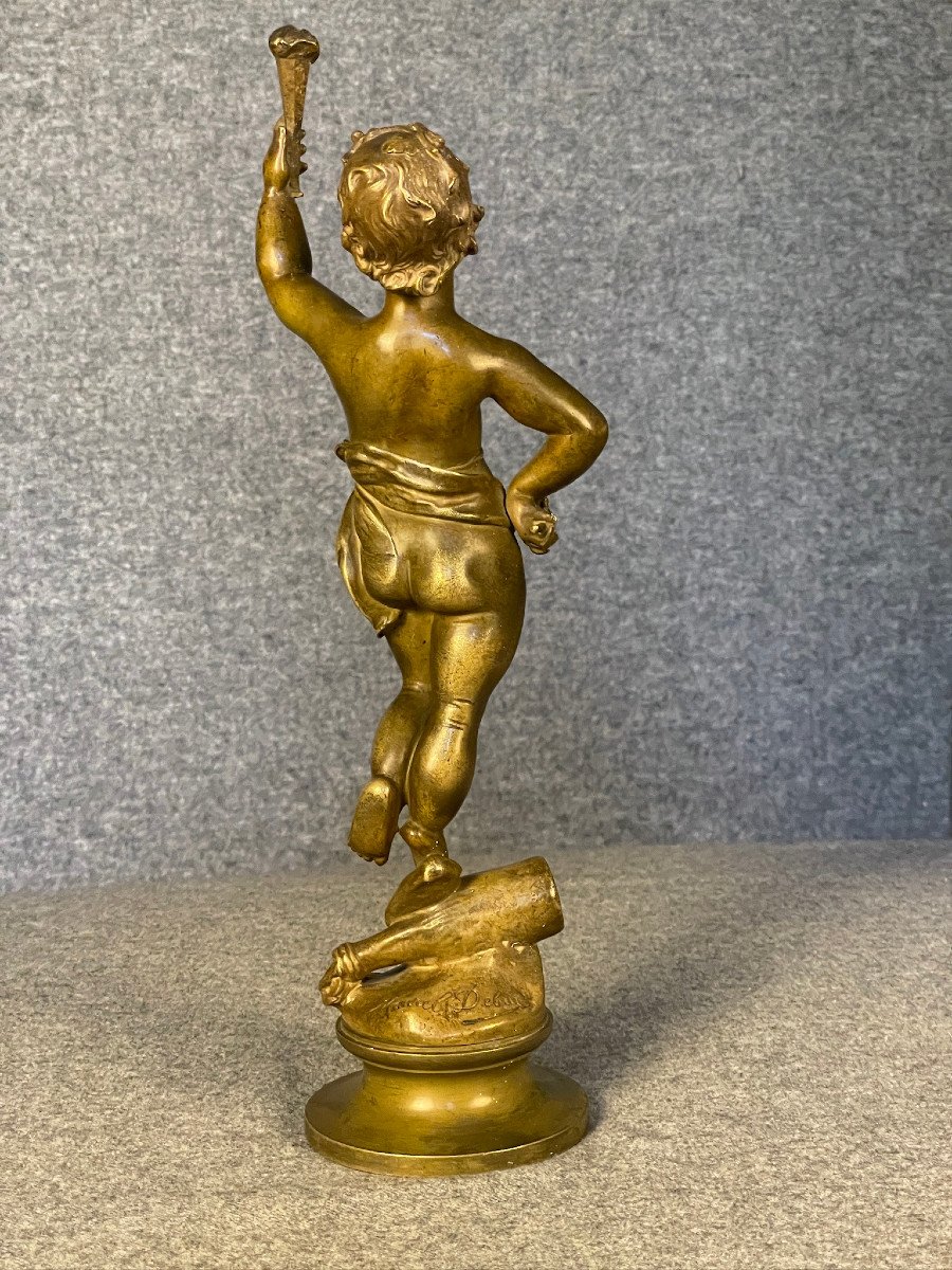 Bacchus Child, Bronze By Marcel Debut-photo-3