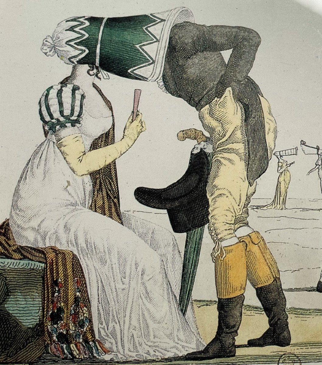 Engraving, Reissue Of A Daring Caricature, Extracted From “le Suprême Bon Ton”-photo-4