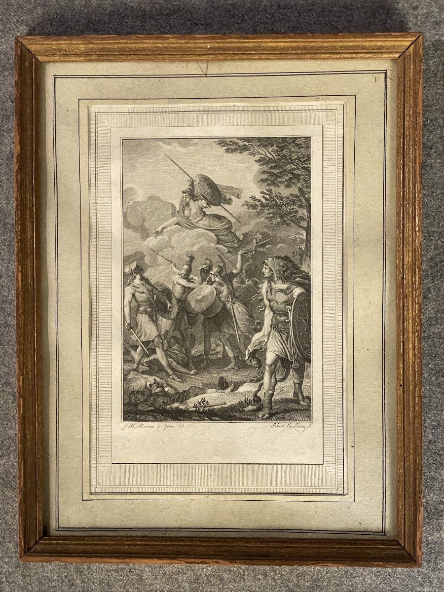 Mythologie, Ovide Les Métamorphoses : 4 Gravures Persée, Atlas, Ganymède, Athéna, Echion Pallas-photo-3