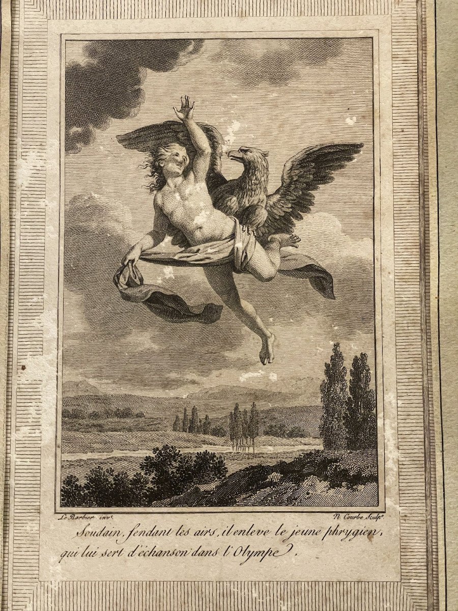 Mythologie, Ovide Les Métamorphoses : 4 Gravures Persée, Atlas, Ganymède, Athéna, Echion Pallas-photo-4