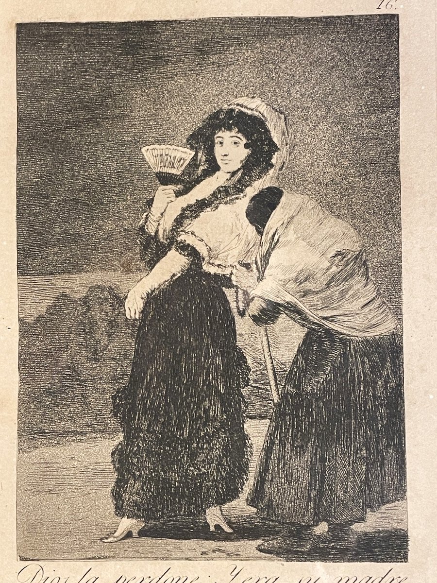 « Dios La Perdone » Gravure De Goya Publiée En 1799