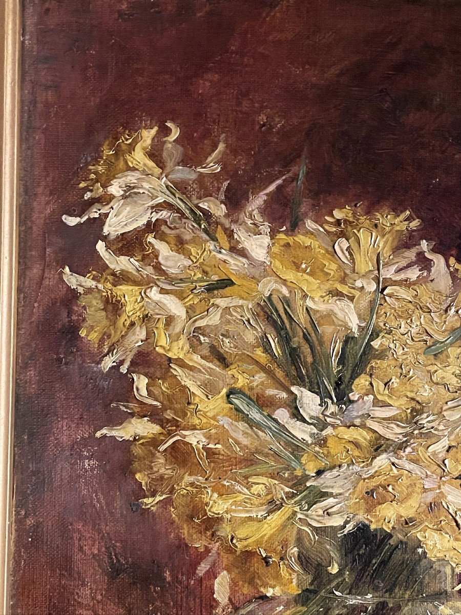 Daffodils In A Vase By Charles Jung Lyon-photo-3