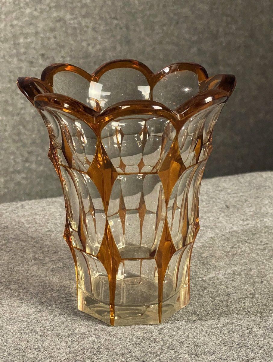 Moser Karlsbad Cut Crystal Vase, Bohemia (czech Republic).-photo-2