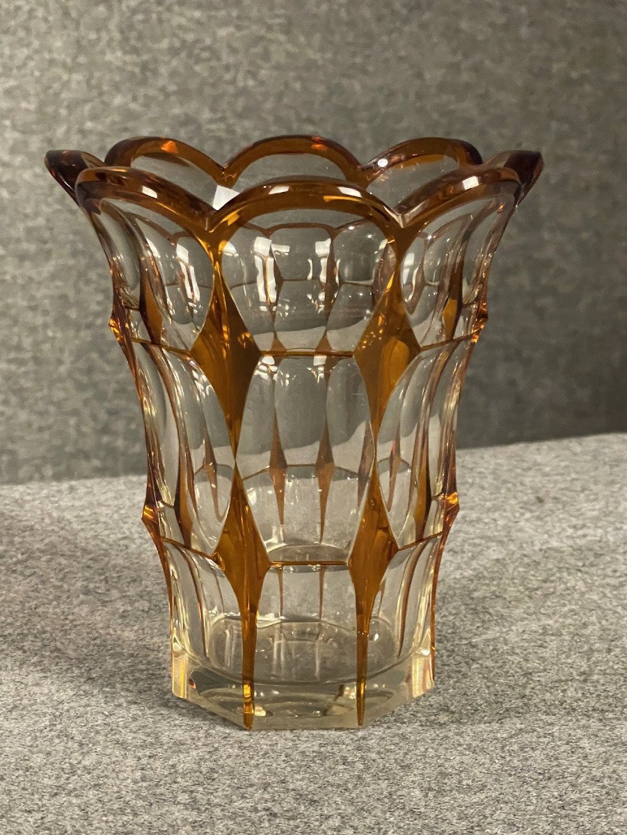 Moser Karlsbad Cut Crystal Vase, Bohemia (czech Republic).