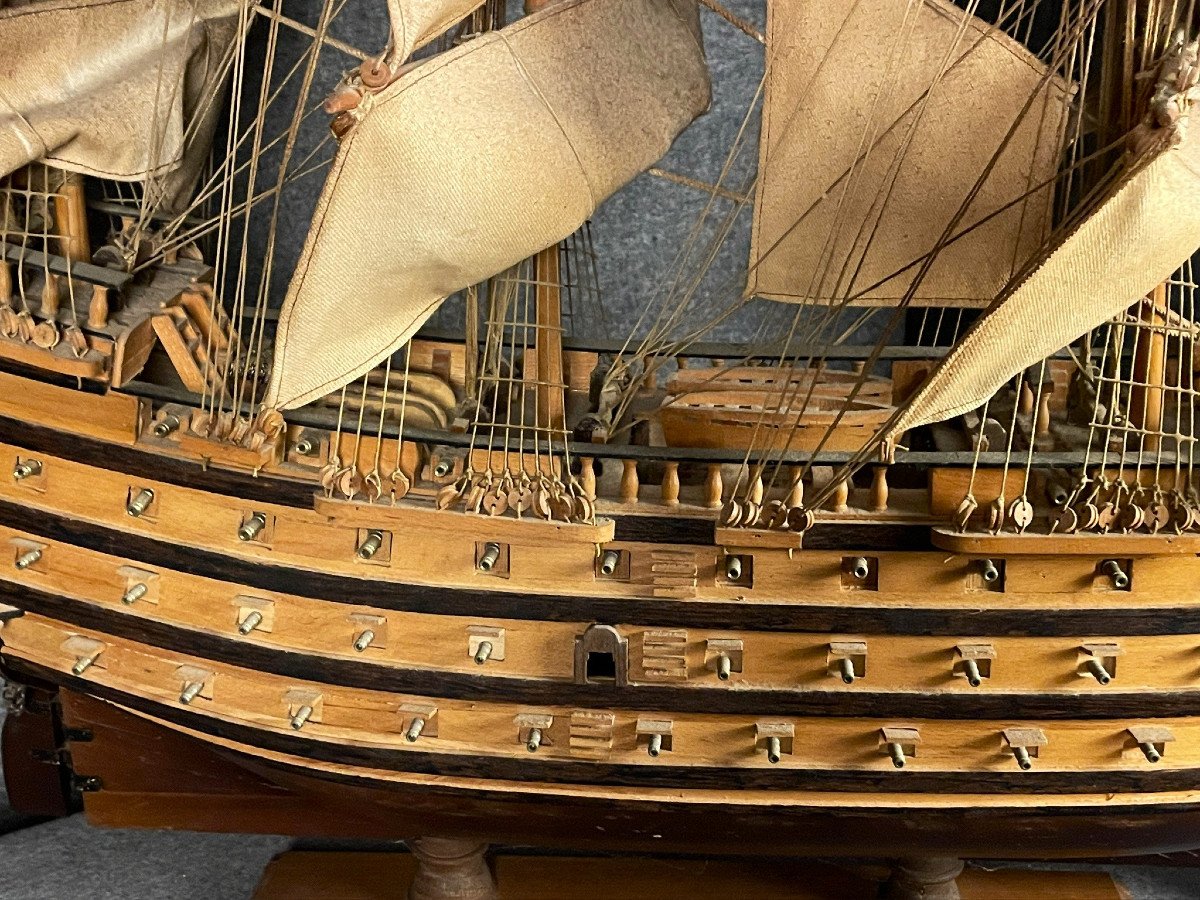 Large Model Of The Victory Ship, Admiral Nelson's Vessel At Trafalgar-photo-4