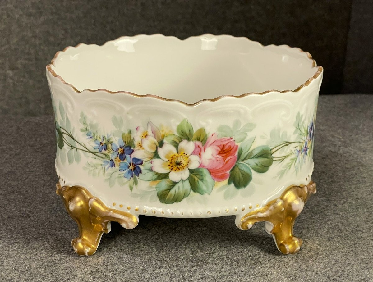 Jardinière en porcelaine de Limoges Napoléon III - XIXème