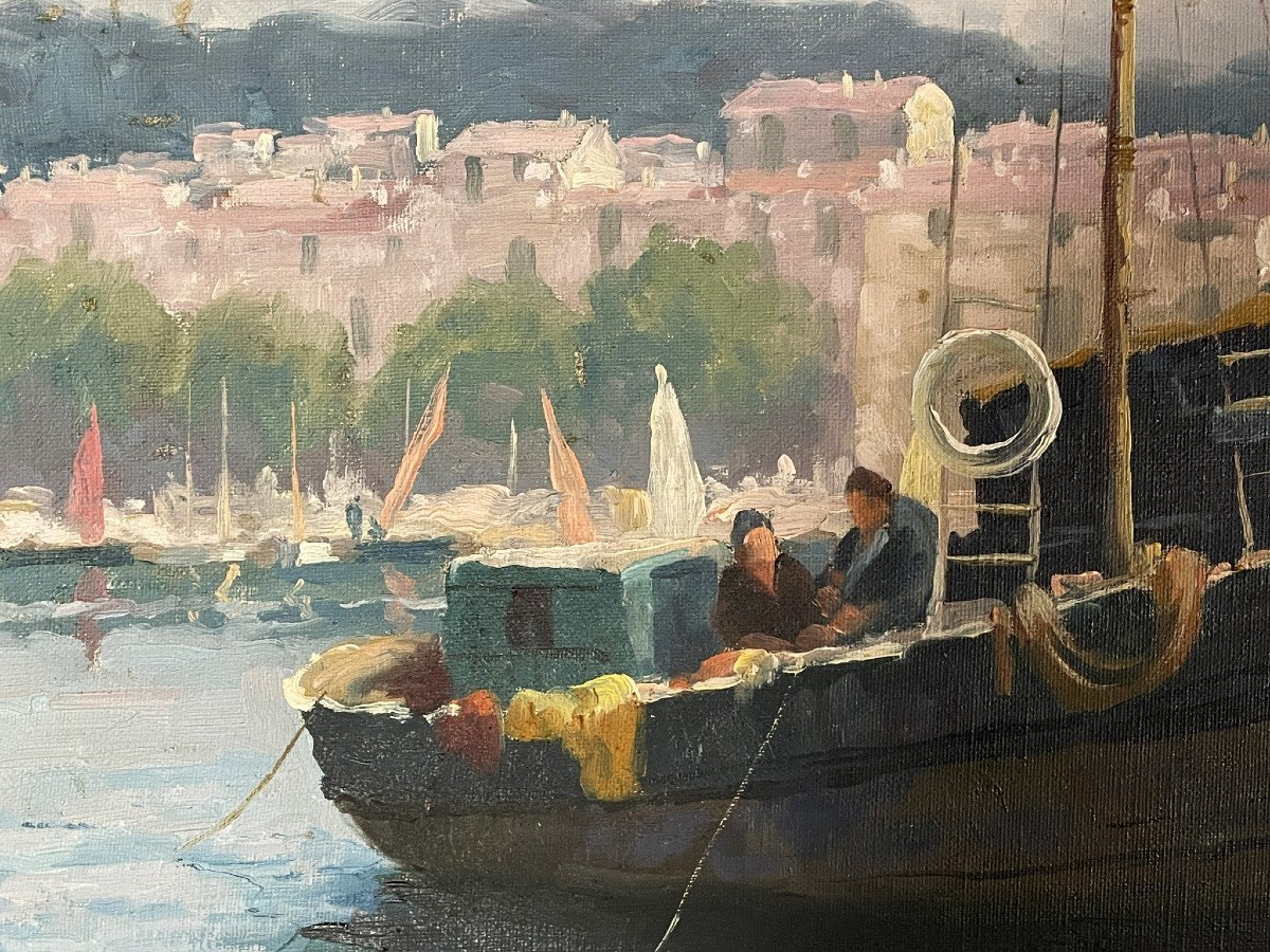 Saint-Tropez, Annonciade, port et bateau de pêcheur par Louis Mourgues (Sainte Maxime)-photo-1