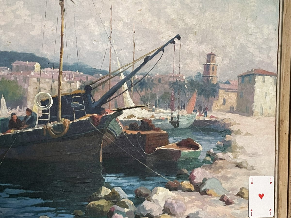 Saint-Tropez, Annonciade, port et bateau de pêcheur par Louis Mourgues (Sainte Maxime)-photo-3