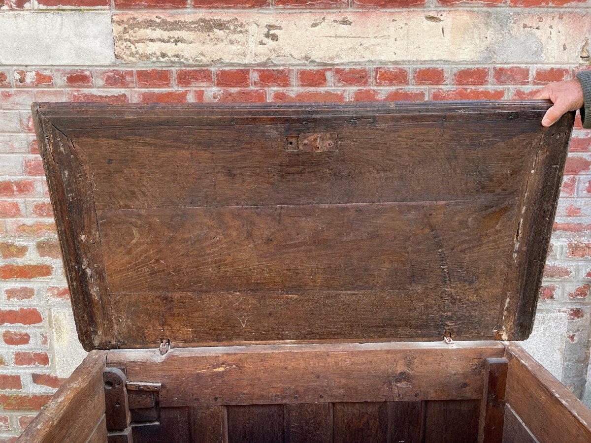 Ceremonial Or Wedding Chest In Carved Oak Normandy Late 16th Early 17th Century-photo-6