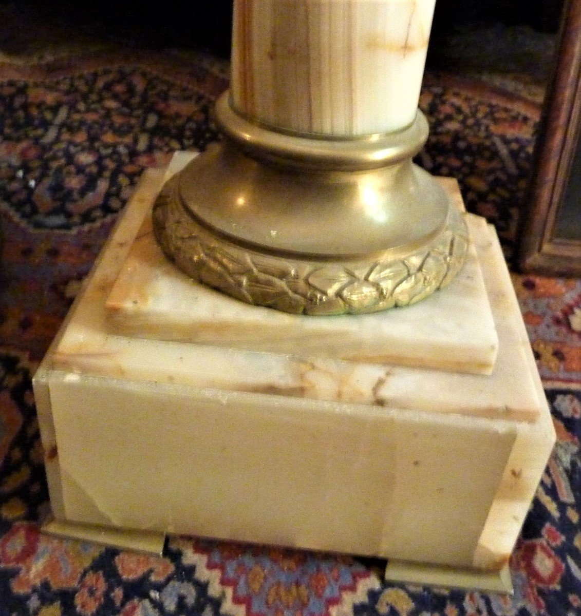 Turning Column In Onyx And Bronze Napoleon III (acc) XIXth-photo-2