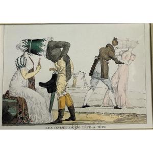 Gravure, Réédition D’une Caricature Osée, Extraite De « Le Suprême Bon Ton »