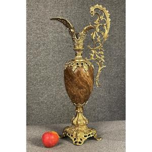 Important Napoleon III Gilt Bronze And Onyx Ewer