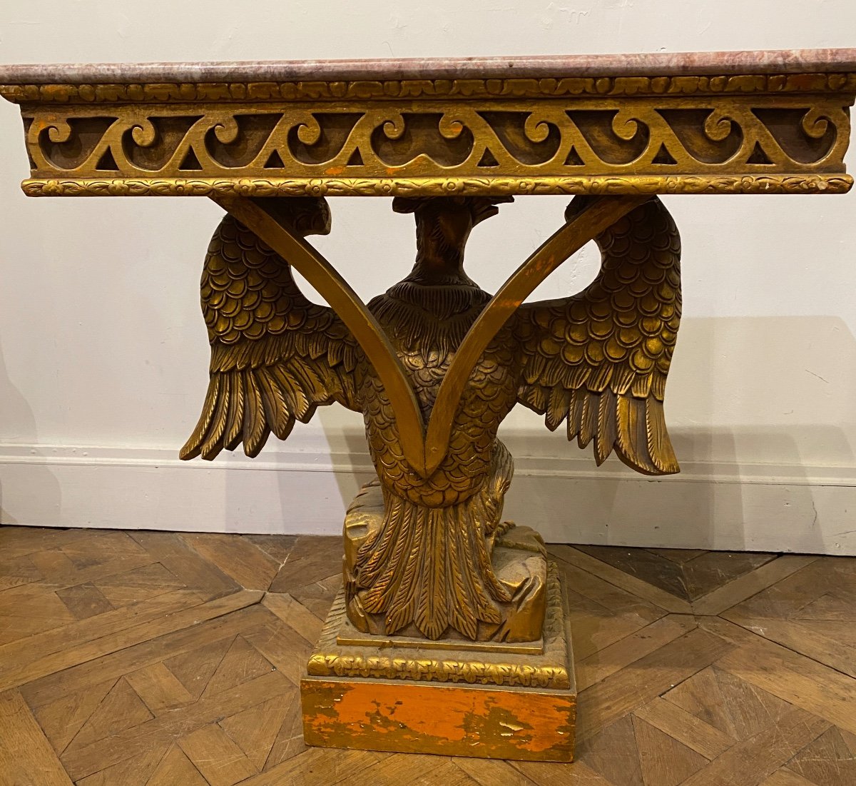 Console In Golden Wood-photo-2