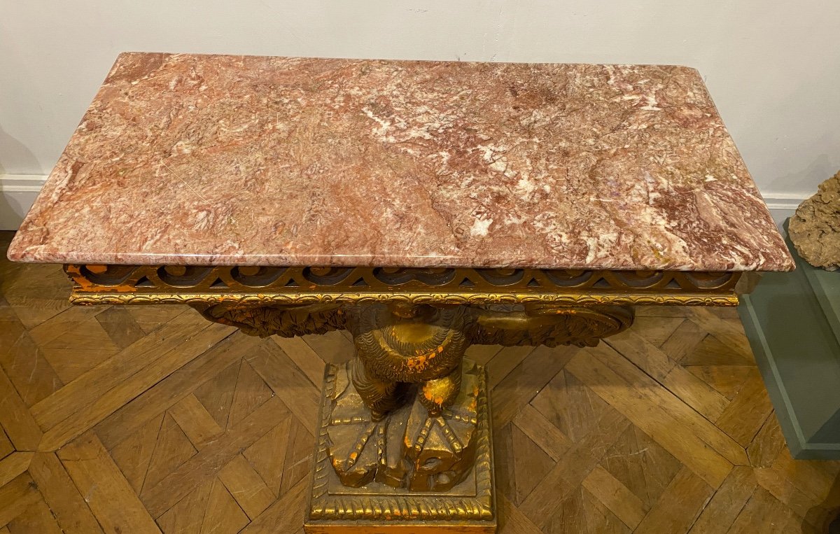 Console In Golden Wood-photo-7