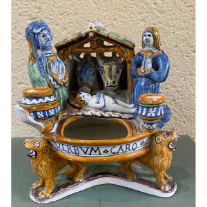 Italian Earthenware "nativity" Writing Desk