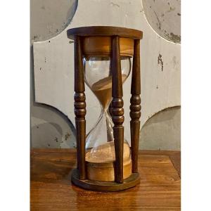 19th Century English Wooden Hourglass