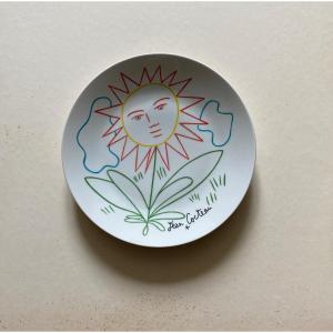 Porcelain Plate Decorated By Jean Cocteau