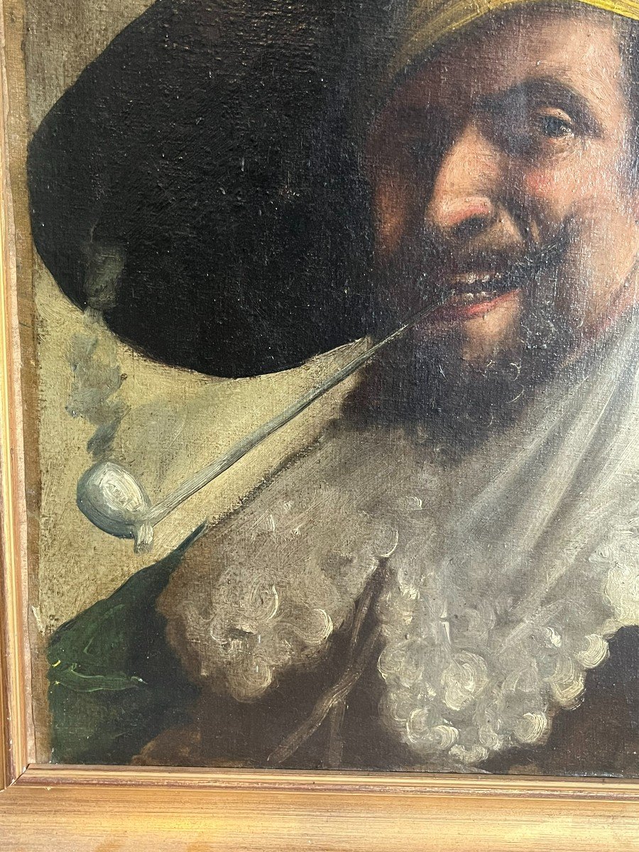 Attributed To Benito Belli (19th - 20th Century) - Oil On Canvas, Corsair With Pipe.-photo-3