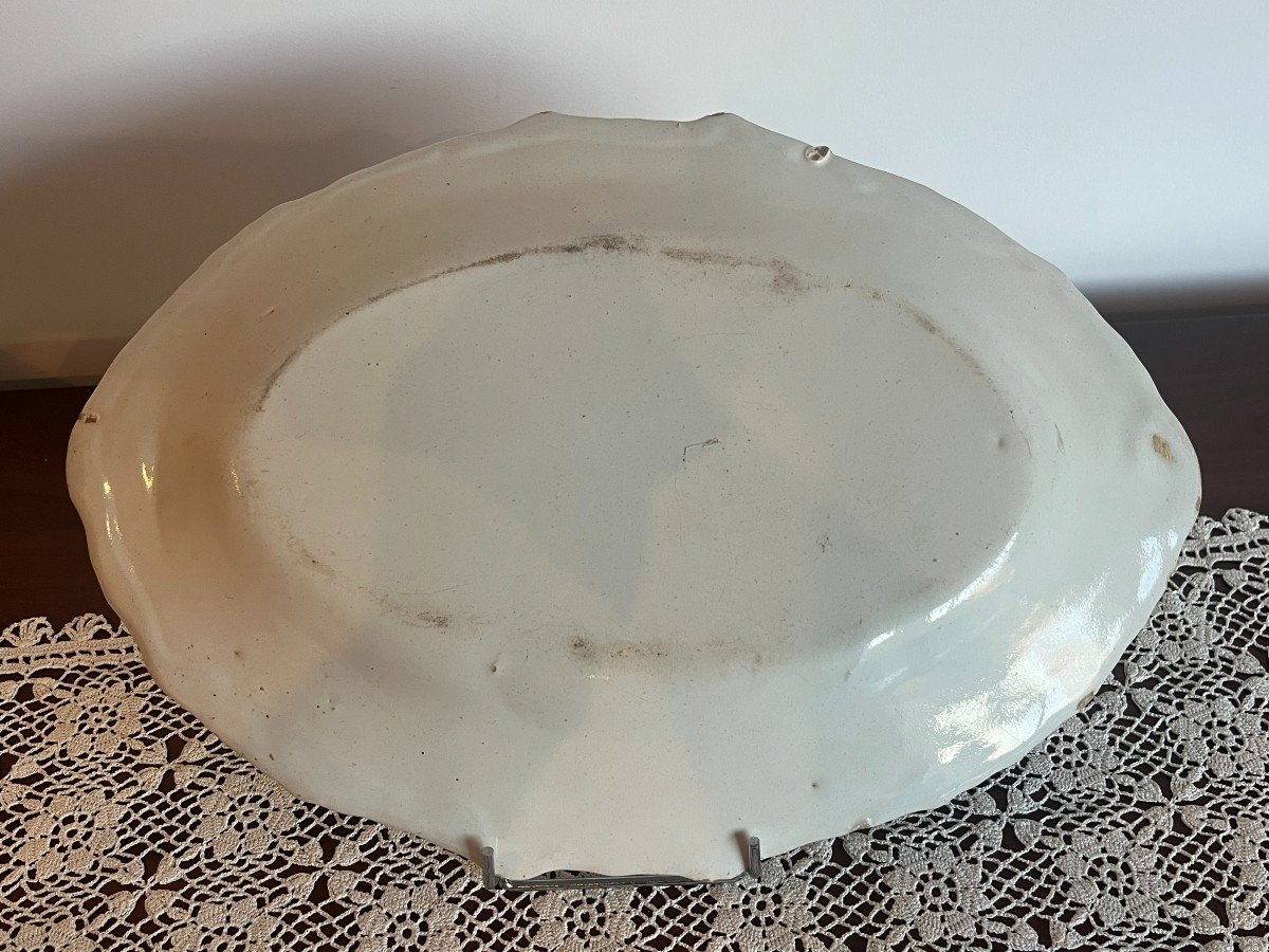 Large White Earthenware Dish, 18th Century.-photo-2