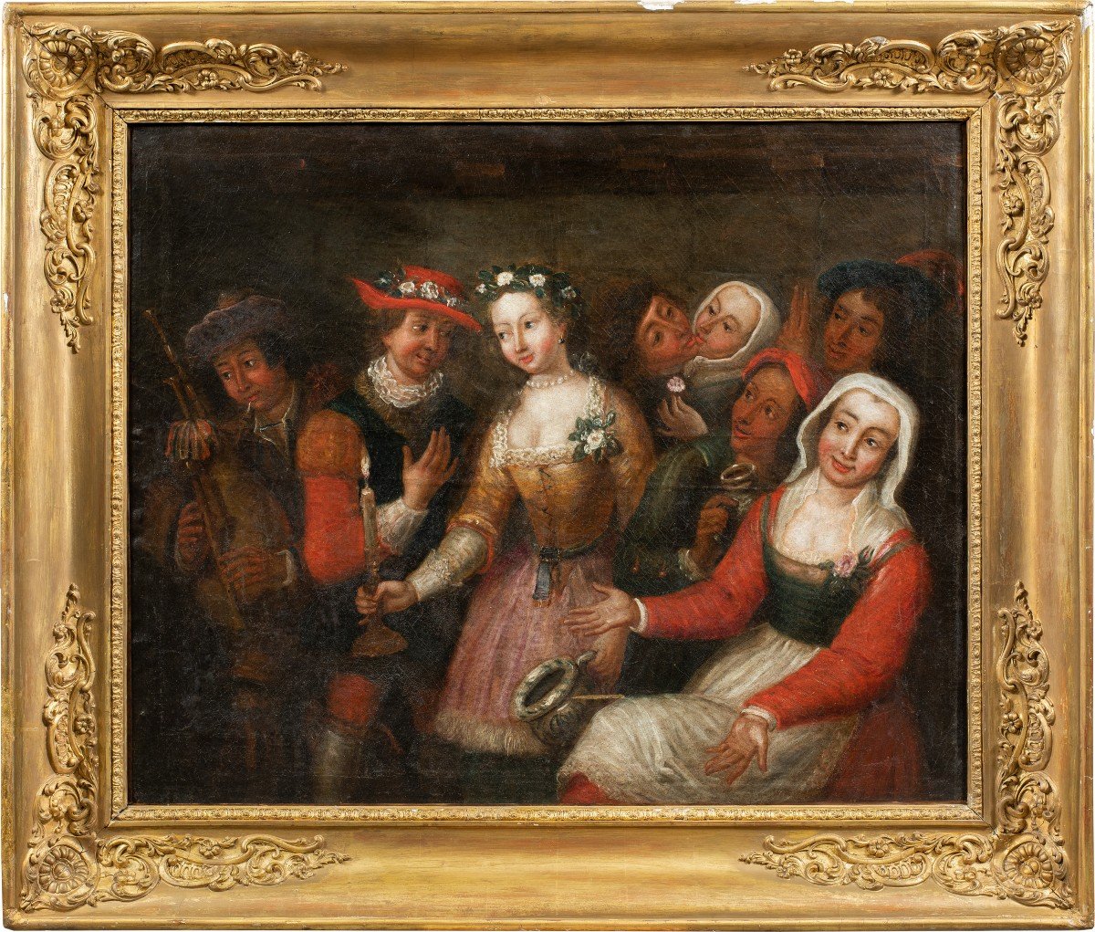 Peintre Hollandais (début XVIIIe Siècle) - Fête Dans Une Taverne Aux Chandelles.