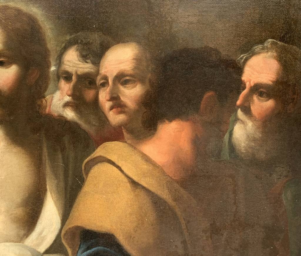 Italian Painter (17th Century) - Incredulity Of Saint Thomas.-photo-1