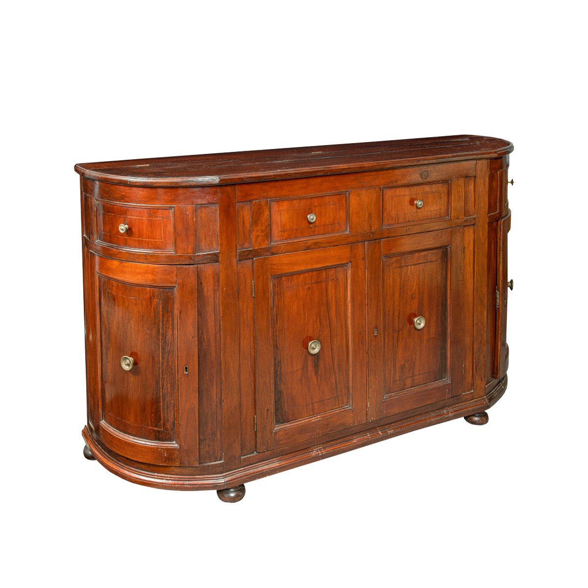 Sideboard In Solid Cherry Wood. Veneto, 18th-19th Century.-photo-2