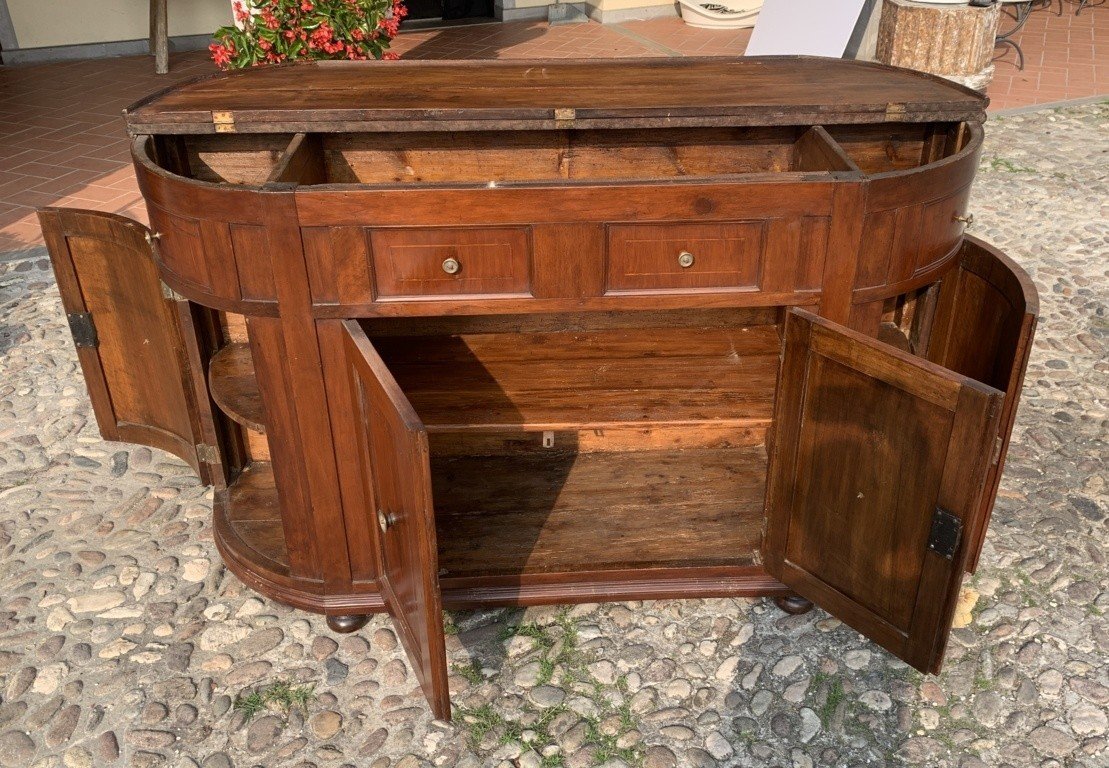 Sideboard In Solid Cherry Wood. Veneto, 18th-19th Century.-photo-1