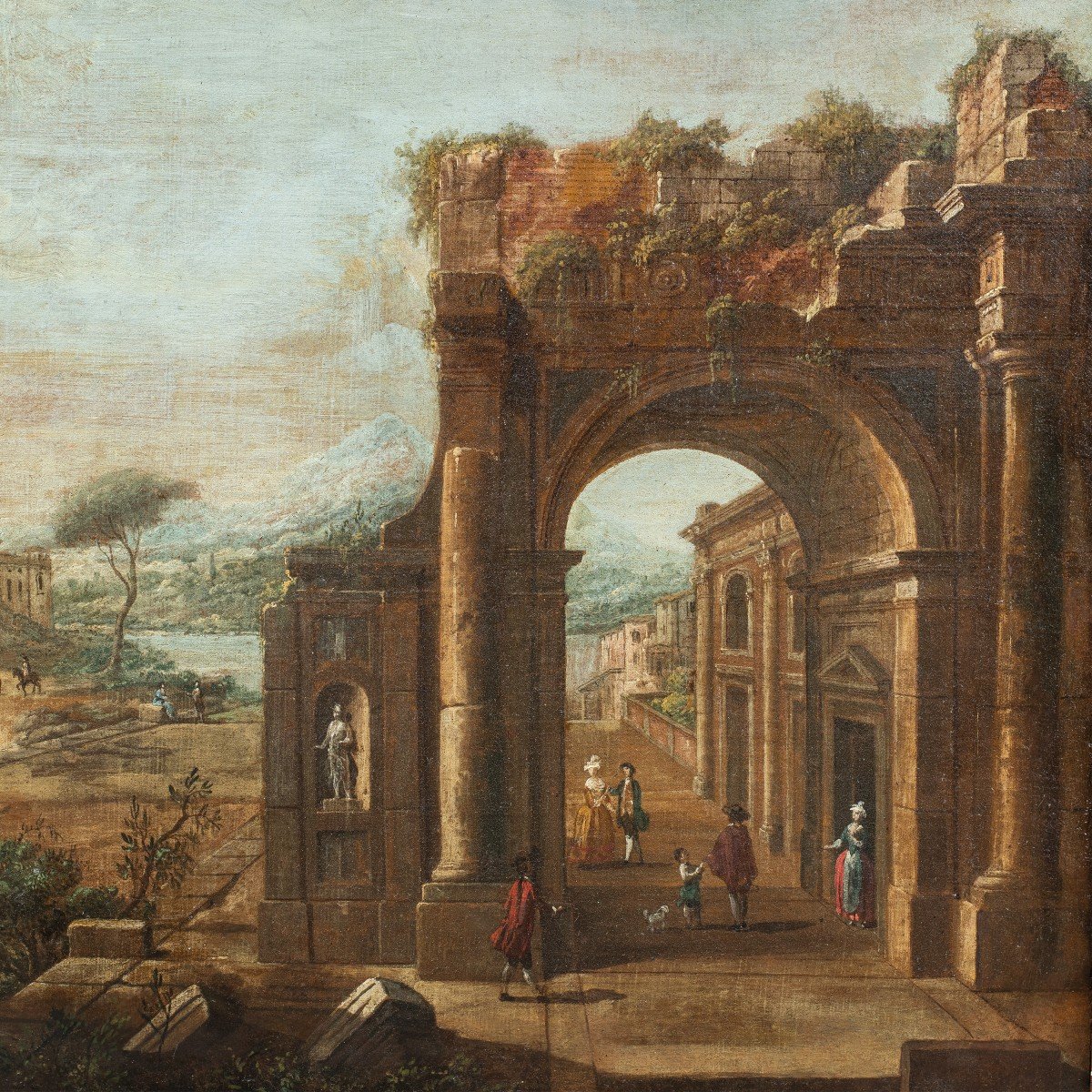 Francesco Battaglioli (modène Ca. 1710 - Venise Après 1796) - Caprice Architectural.-photo-2