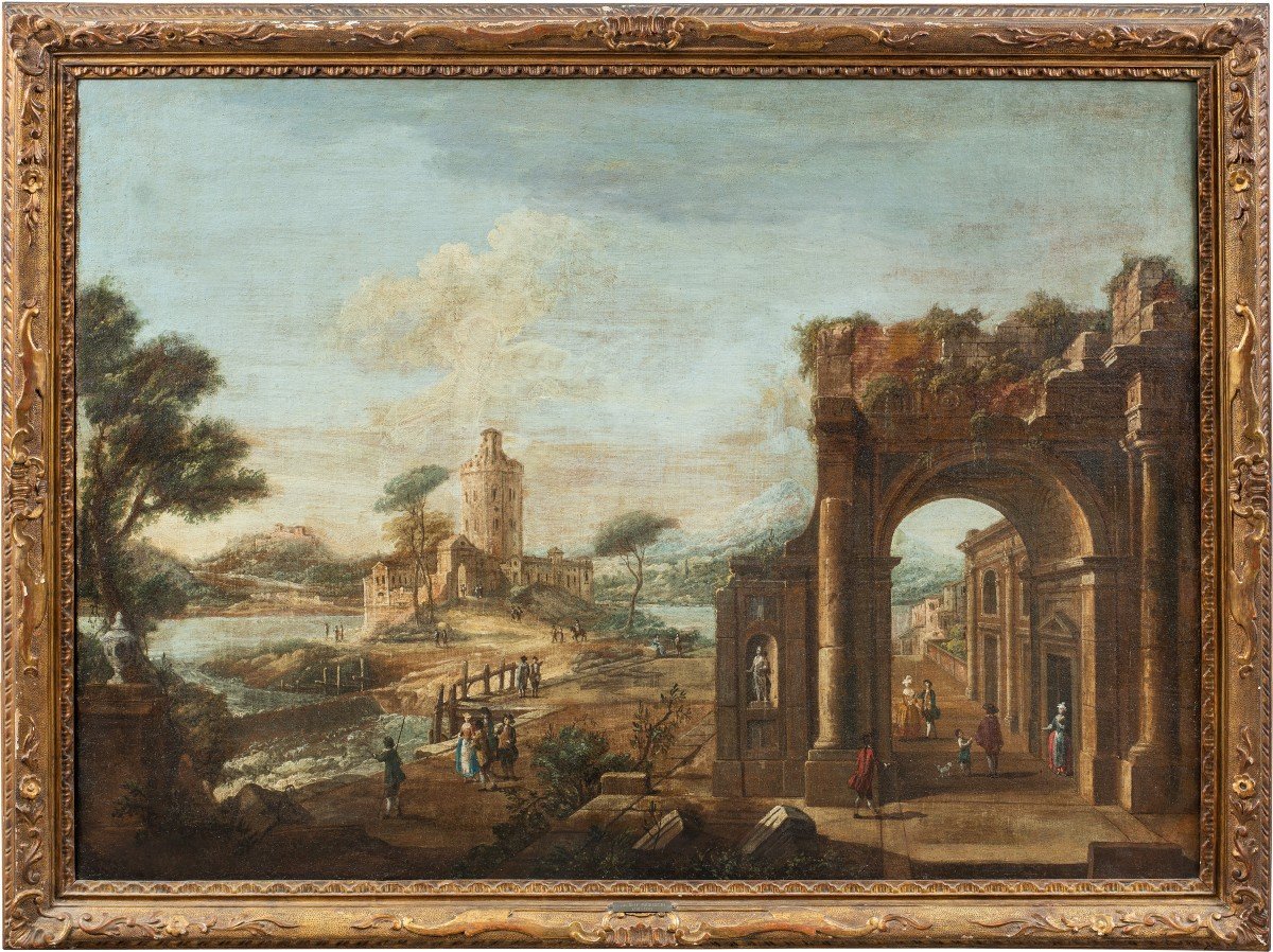 Francesco Battaglioli (modène Ca. 1710 - Venise Après 1796) - Caprice Architectural.