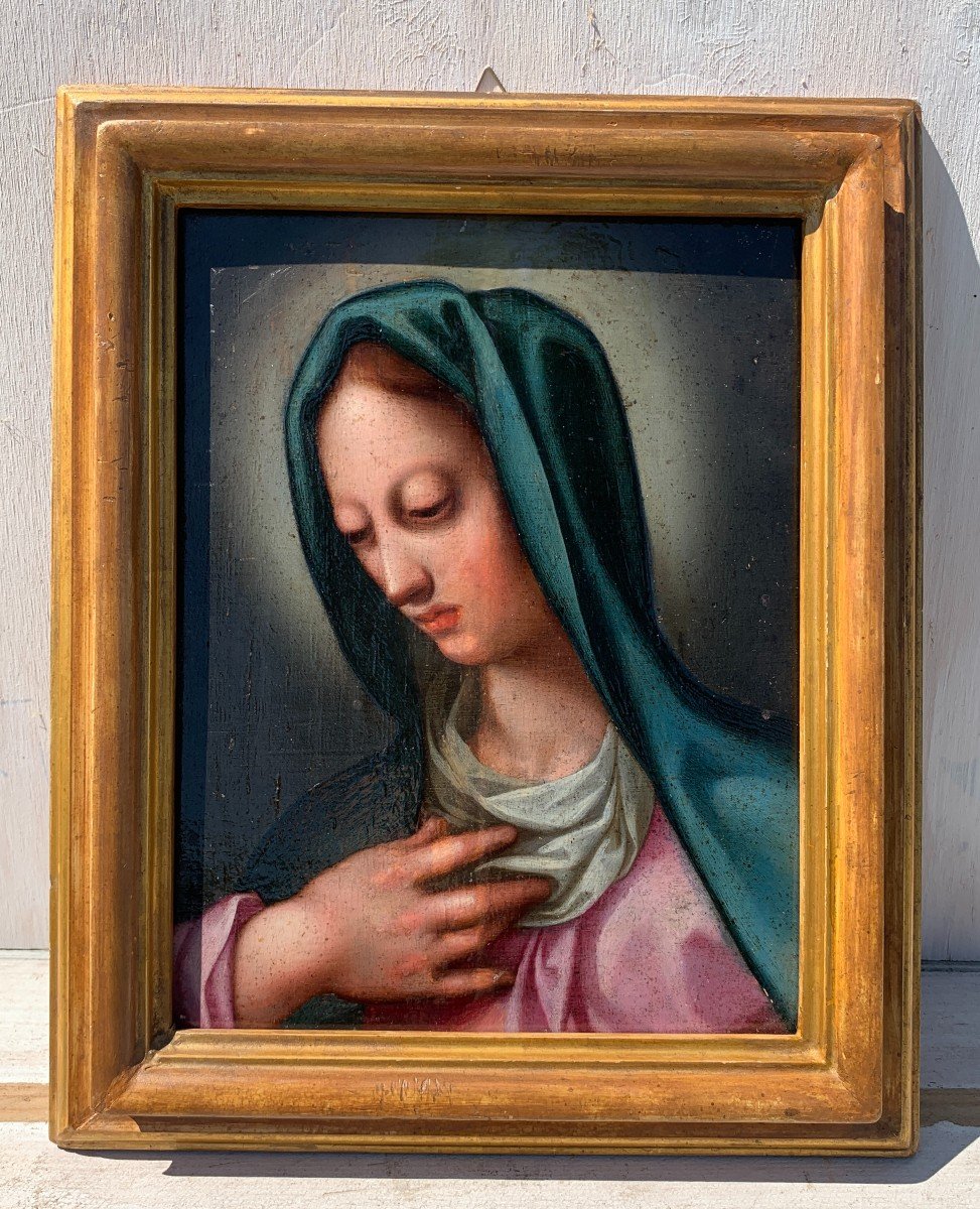 Italian Painter (17th Century) - Madonna.-photo-4