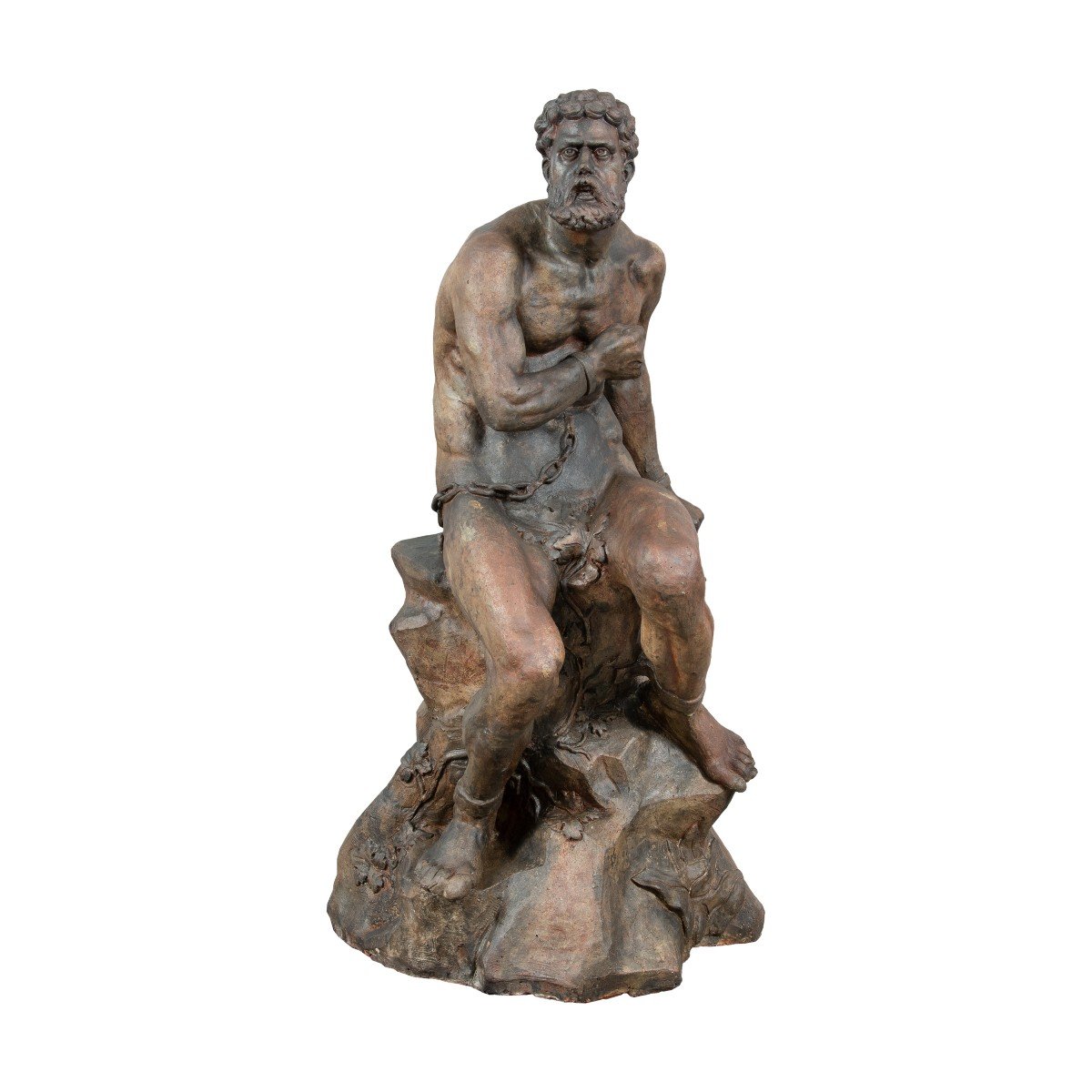 Terracotta Sculpture - Prometheus. Italy, 18th Century.-photo-3