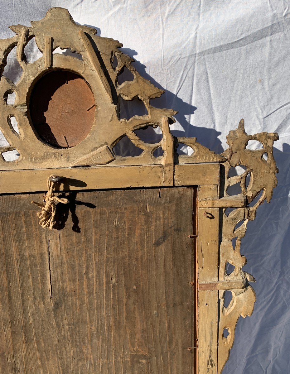 Miroir En Bois Sculpté Et Doré. Venise, XVIIIe Siècle.-photo-1