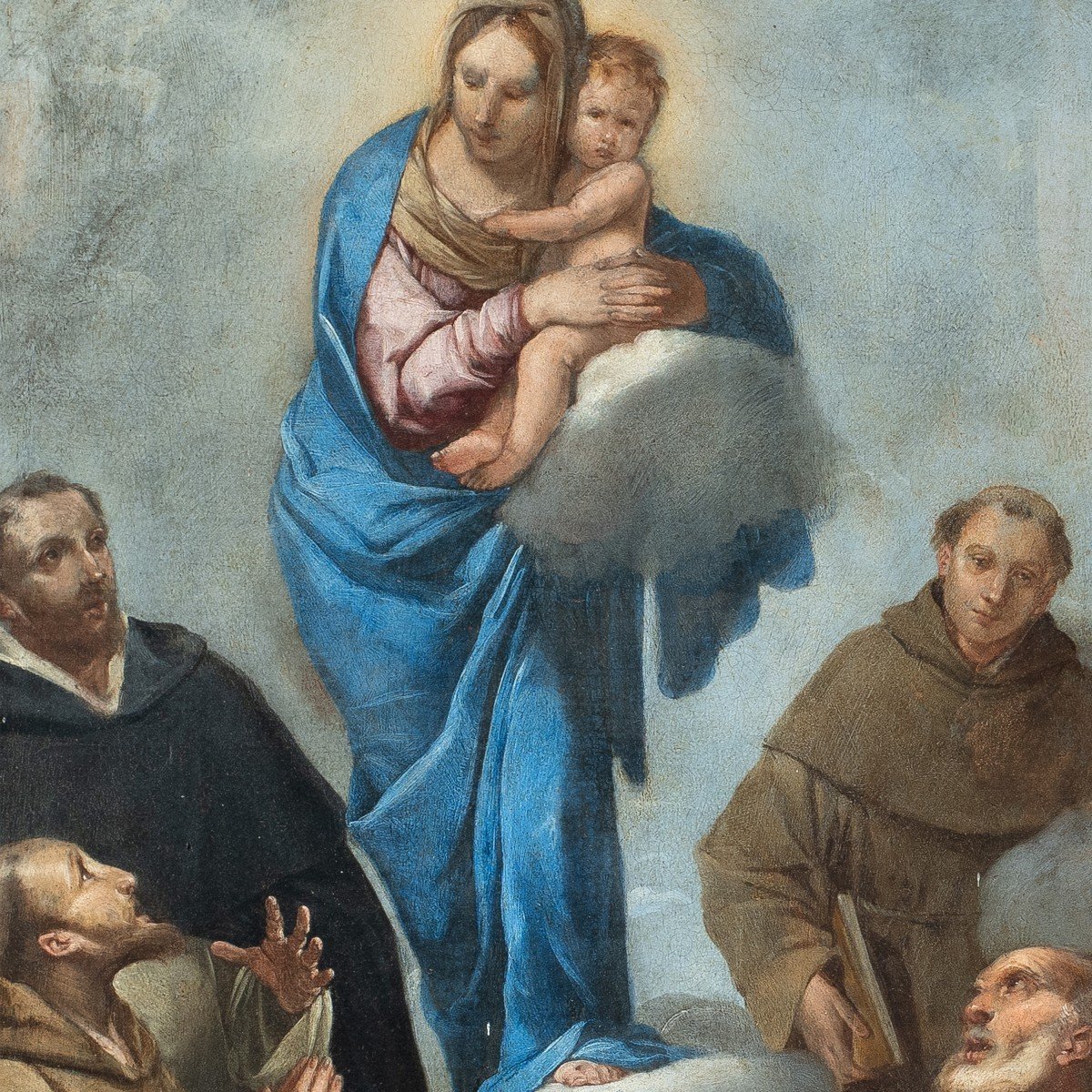 Giulio Carpioni (venise 1613 - Vicence 1678) - Vierge à l'Enfant Entre Les Saints -photo-2