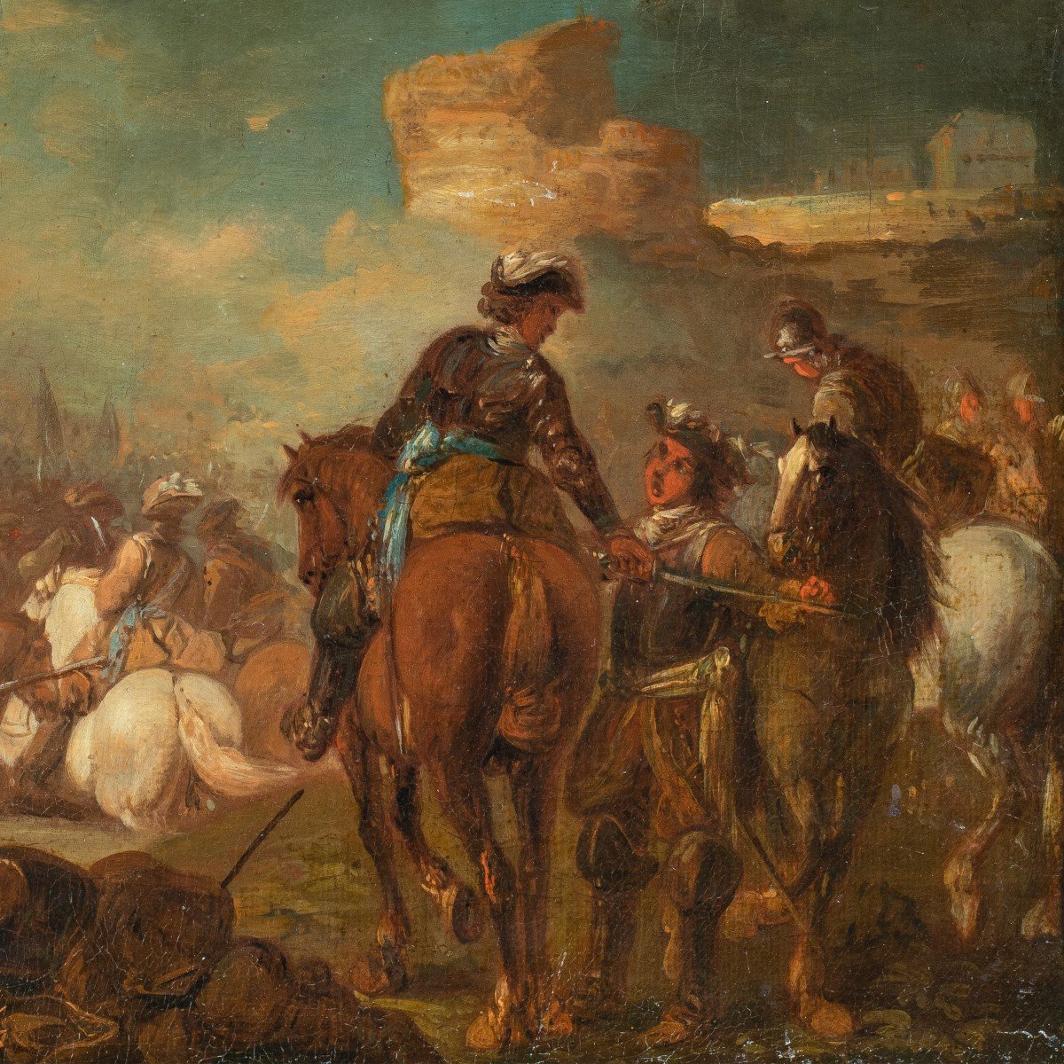 Joseph Parrocel (brignoles 1646 - Paris 1704) Attr. A - Departure For Battle.-photo-2