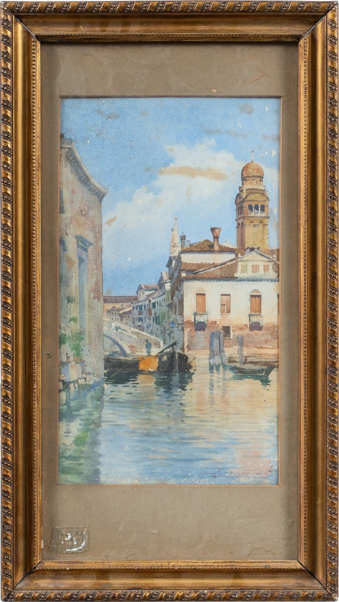 Alberto Prosdocimi (venice 1852 - Venice 1925) - Glimpse Of Venice.