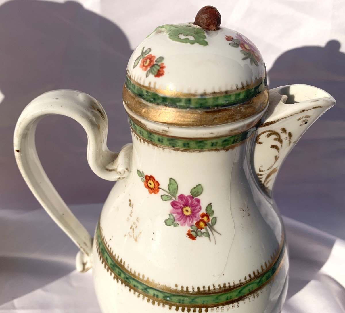 Pair Of Porcelain Coffee Pots. Vienna, Early 19th Century.-photo-4