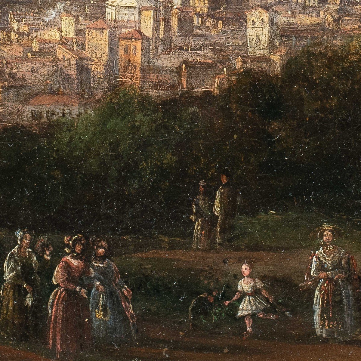 Peintre Florentin (xviiie-xixe Siècle) - Vue De Florence Depuis La Piazzale Michelangelo.-photo-3