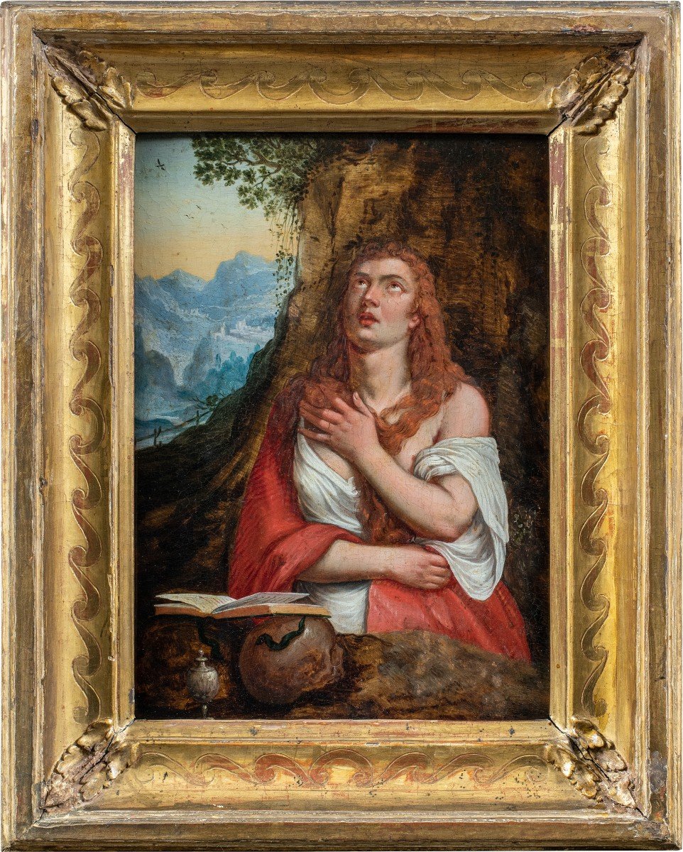 Disciple De Tiziano Vecellio (xviiie Siècle) - Madeleine Pénitente.