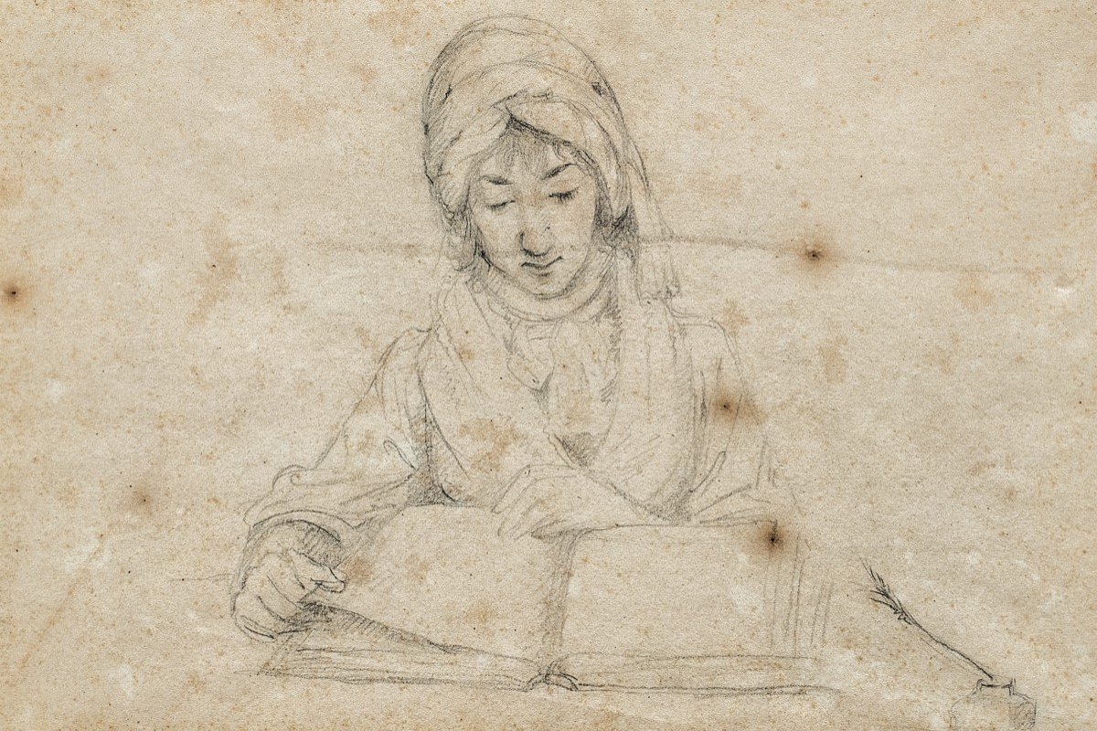 Italian Artist (18th-19th Century) - Study For A Writer.-photo-2