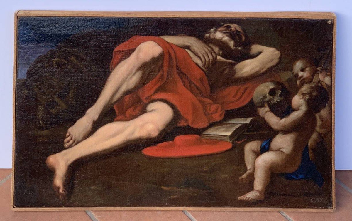 Giovanni Francesco Barbieri, Known As Guercino, Workshop Of - San Girolamo - XVII-photo-4