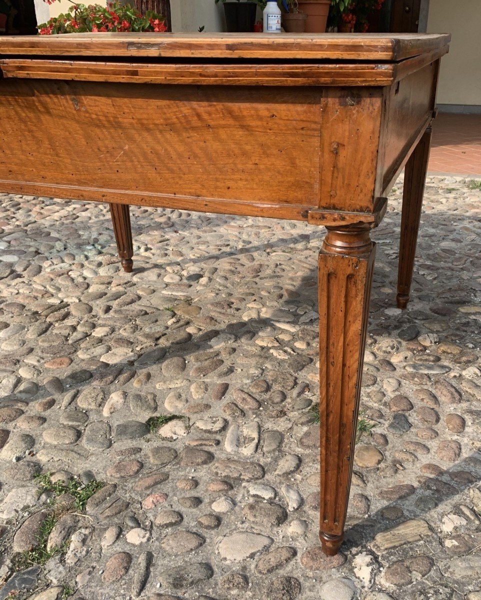 Extendable Dining Table With Fine Inlays. Piacenza, Second Half Of The 18th Century.-photo-4