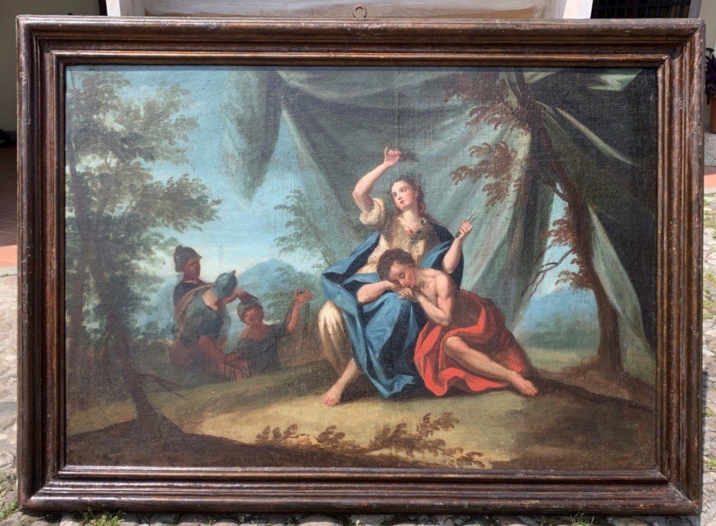 Italian Painter (18th Century) - Samson And Delilah.-photo-4