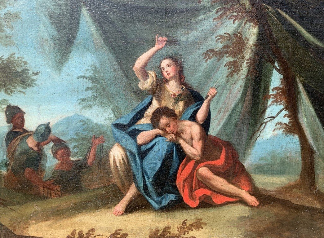 Italian Painter (18th Century) - Samson And Delilah.-photo-1