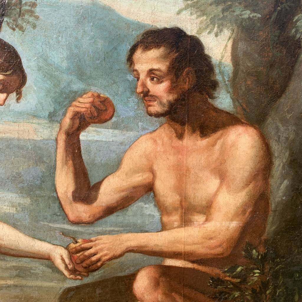 Peintre Italien (xviie-xviiie Siècle) - Adam Et Eve.-photo-3