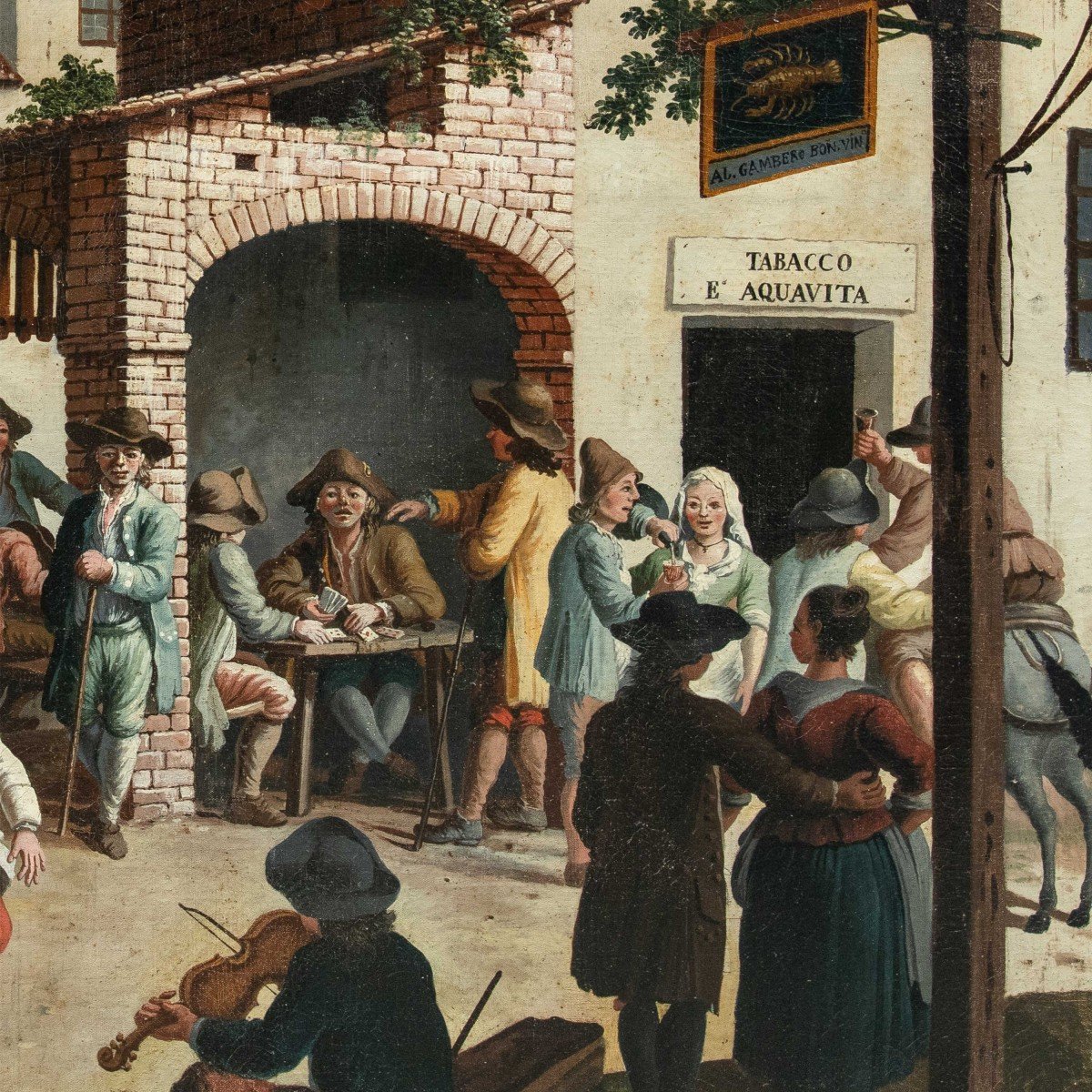 Piedmontese Painter (18th Century) - Taverna “al Gambero Bon Vino”.-photo-2