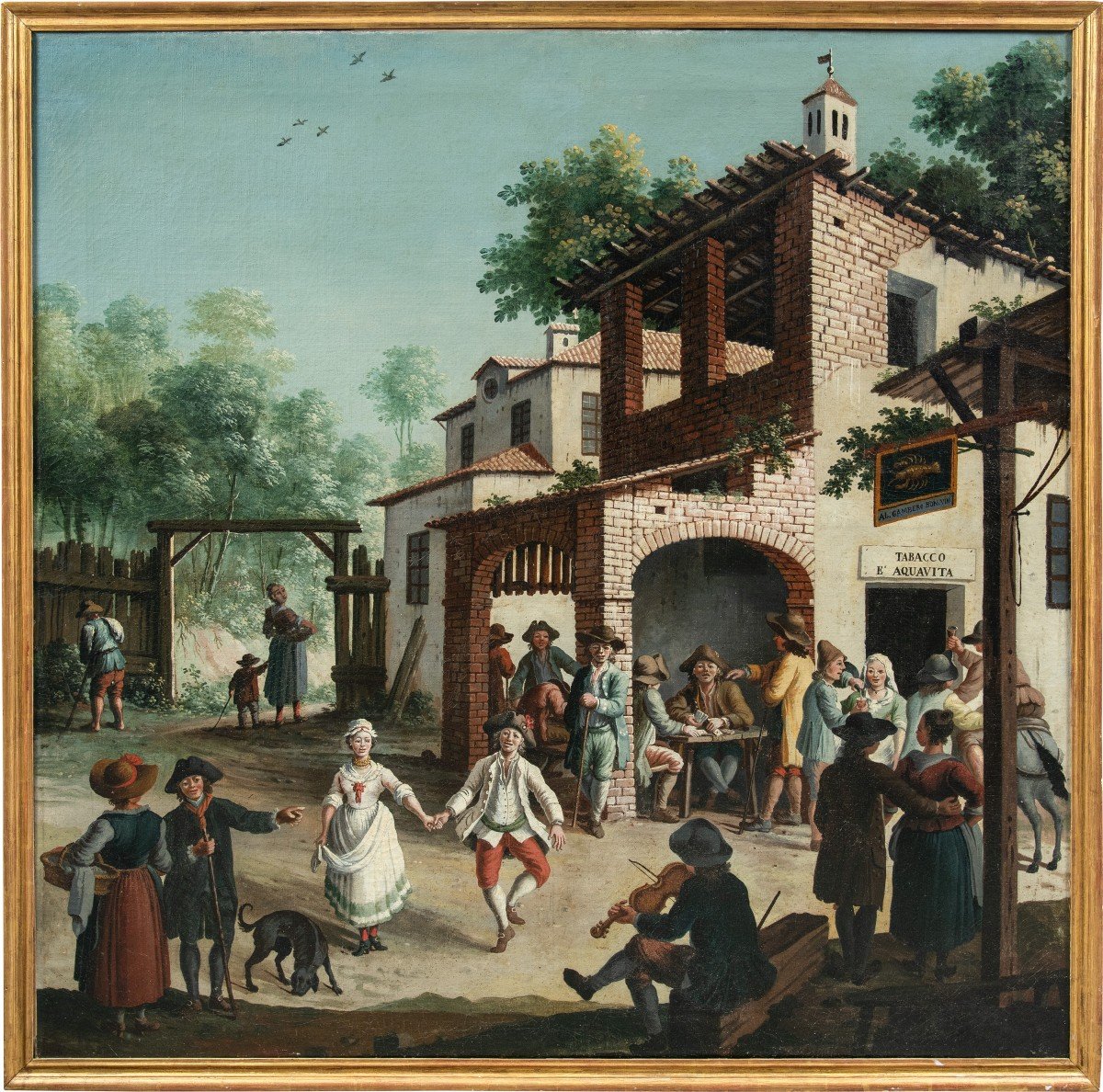 Piedmontese Painter (18th Century) - Taverna “al Gambero Bon Vino”.