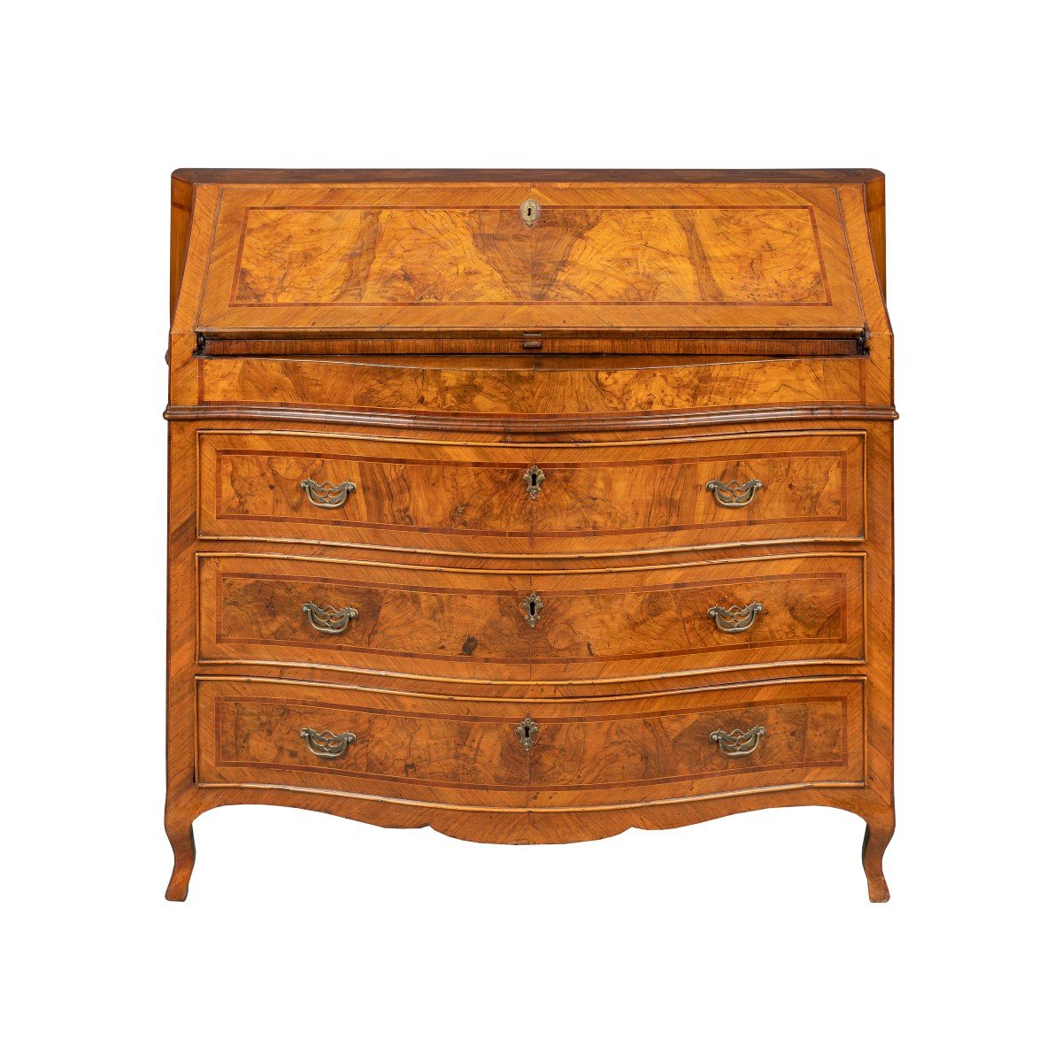 Walnut Drop-leaf Chest Of Drawers. Venice, 18th Century.