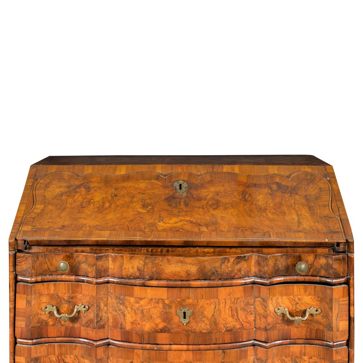 Walnut And Burl Drop-leaf Chest Of Drawers. Ferrara, 18th Century.-photo-4