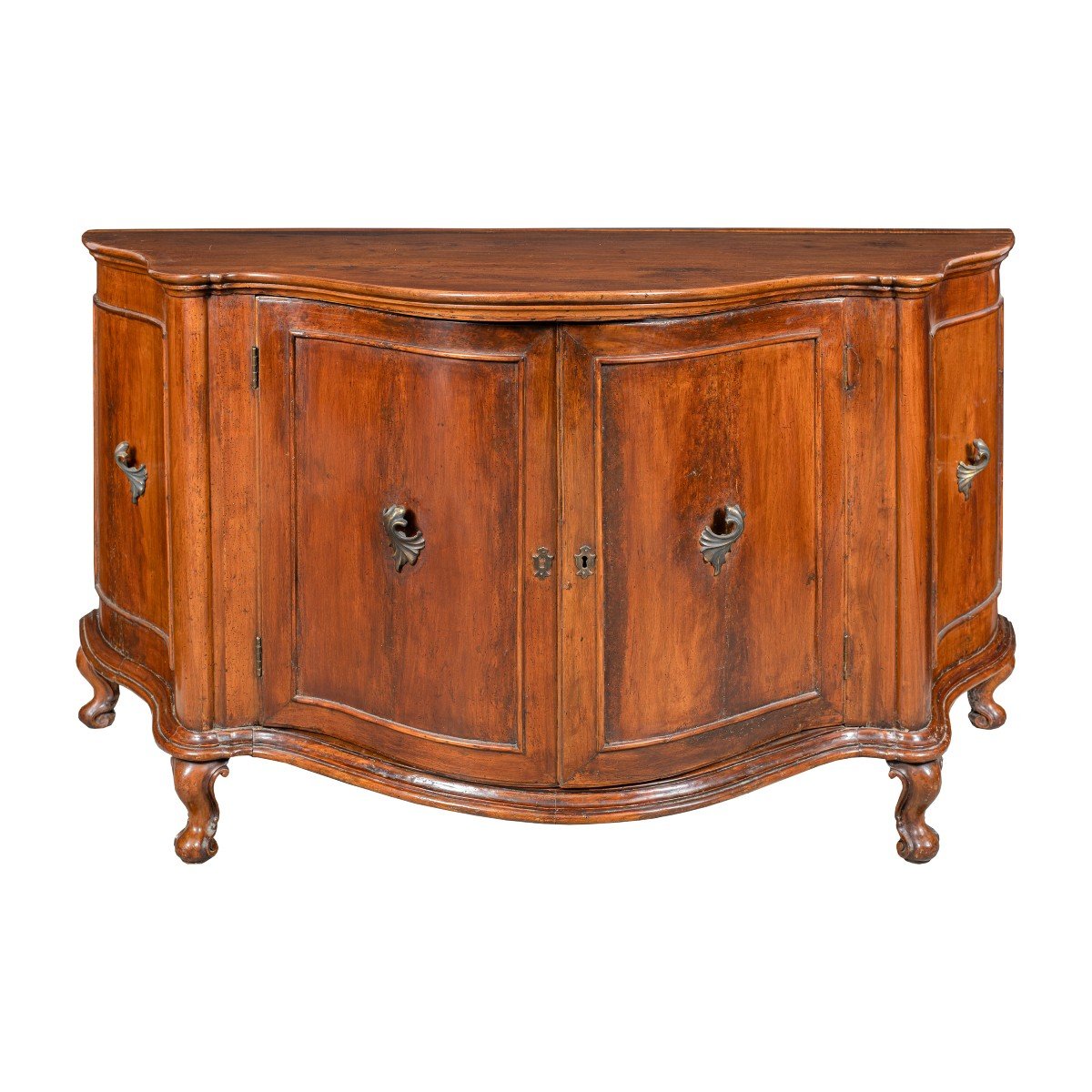 Solid Walnut Sideboard. Venice, 18th Century.